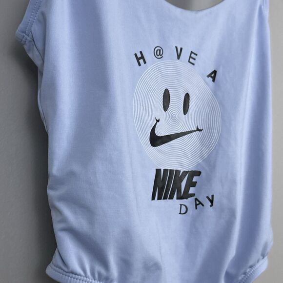 Nike Have a Nike Day Women's Small U Back One Piece Swimsuit Blue Happy Face - Picture 7 of 7